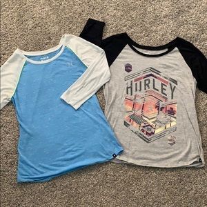 Hurley shirt bundle of 2 size medium